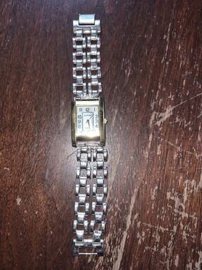 Gossip Two-Tone Rectangular Bracelet Watch - Silver and Gold